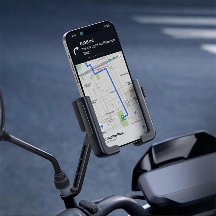 Baseus uchwyt rowerowy GoTrip Series Bike Phone Mount Rearview Mirror Version Cluster czarny