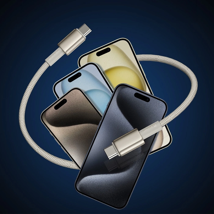 Kabel Baseus Tungsten Gold USB-C / USB-C 100W 1m - złoty