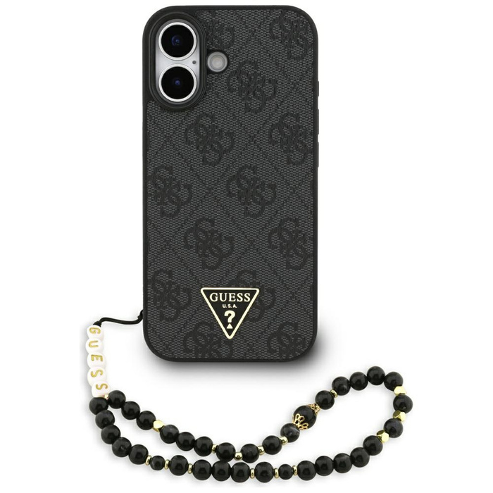 Etui Guess 4G Strap Triangle Logo        MagSafe do iPhone 17 czarny