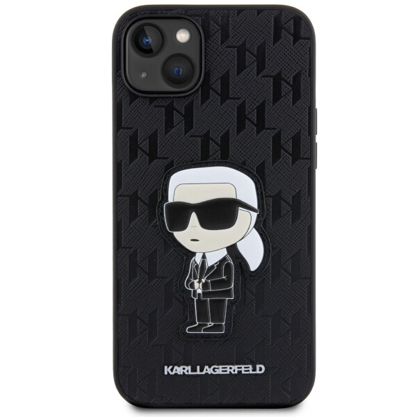 Etui Karl Lagerfeld KLHCP14MSAKHPKK iPhone 14 Plus 6.7" czarny/black Saffiano Monogram Ikonik Case