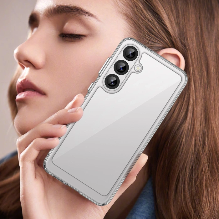 Etui Outer Space Case do Samsung Galaxy A36 pokrowiec z elastyczną ramką  - przezroczyste