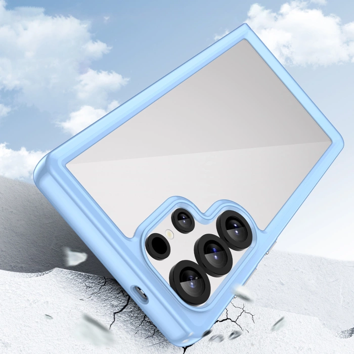 Etui silikonowe Outer Space Case z żelową ramką do Samsung Galaxy S25 Ultra - niebieskie