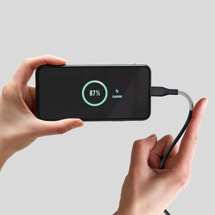 Kabel USB C do USB C Forcell F-Energy QC4.0 PD 5A 100W Carbon 1 m CB-04C czarny