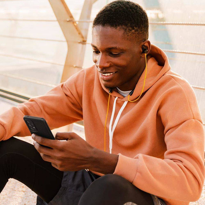 Spigen A53 5G Liquid Air ETUI Matte Black + Szkło 3MK Flexible Glass Lite