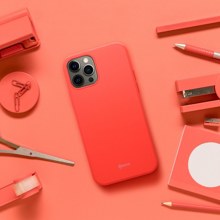 Futerał Roar Colorful Jelly Case - do iPhone 12 / 12 Pro Brzoskwiniowy