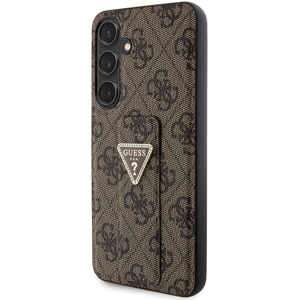 Etui Guess GUHCS24MPGS4TDW Samsung Galaxy S24 Plus S926 brązowy/brown hardcase Grip Stand 4G Triangle Strass Case
