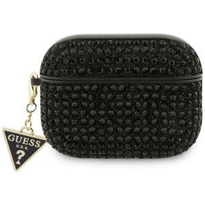 Etui Guess Rhinestone Triangle Charm do  AirPods Pro 3 czarny