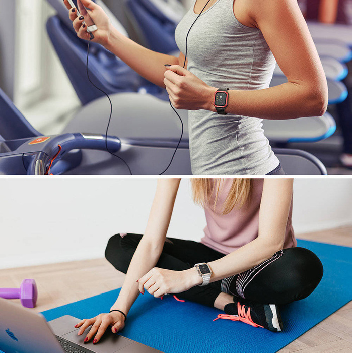 Protect Strap Band opaska z etui do Watch 7 / 6 / 5 / 4 / 3 / 2 / SE (45 / 44 / 42mm) obudowa pancerny pokrowiec na zegarek szary