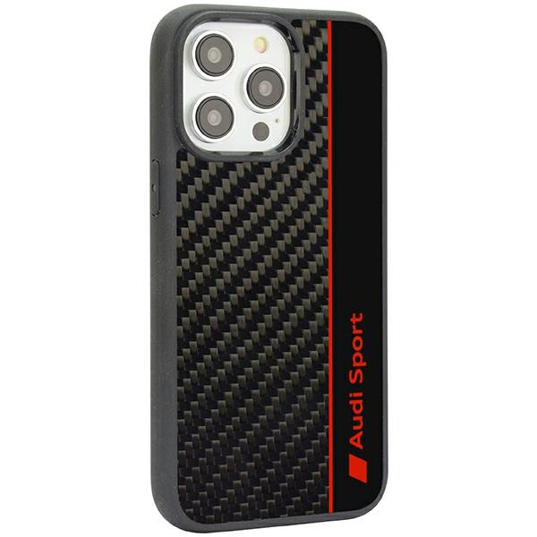 Audi Carbon Fiber Stripe iPhone 14 ProMax 6.7" czarny/black hardcase AUS-TPUPCIP14PM-R8/D1-BK
