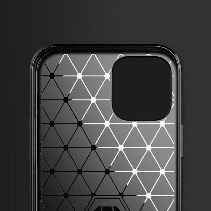 Carbon Case elastyczne etui pokrowiec iPhone 12 Pro Max czarny