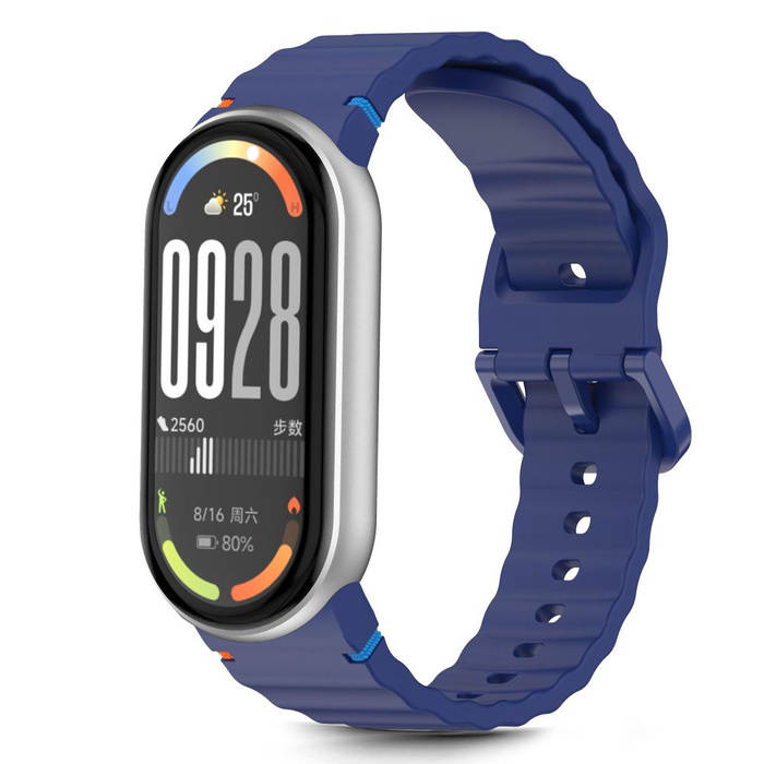 PASEK TECH-PROTECT XIAOMI SMART BAND 8 / 9 / 10 / NFC SILICONE SPORT STORM NIEBIESKI