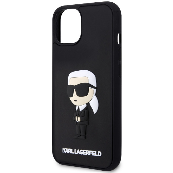 Etui Karl Lagerfeld KLHCP14M3DRKINK iPhone 14 Plus 6.7" czarny/black hardcase Rubber Ikonik 3D Case