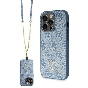 Etui Guess GUHCP14LP4TDSCPB iPhone 14 Pro 6.1" niebieski/blue hardcase Crossbody 4G Metal Logo