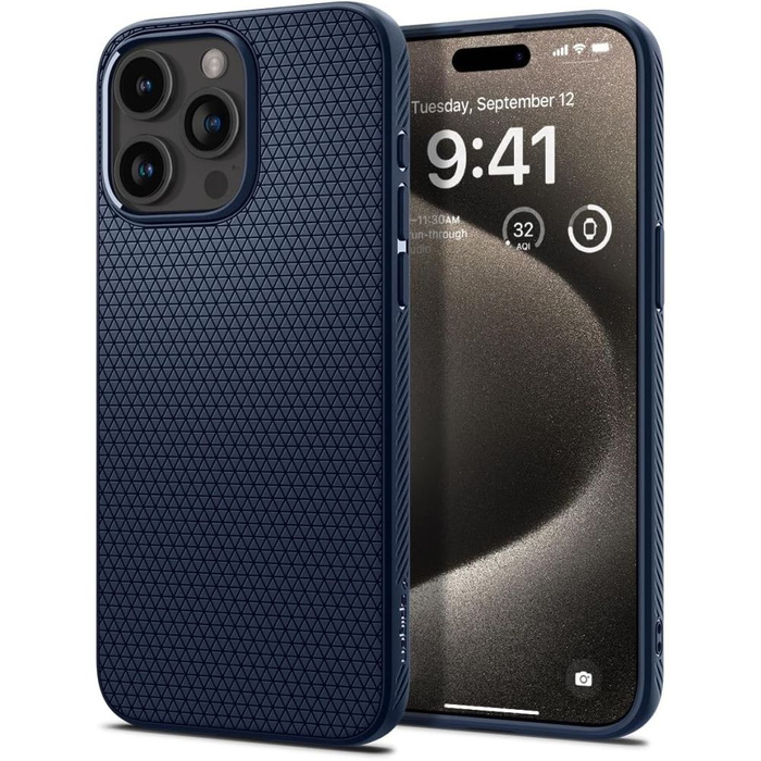 Etui iPhone 15 Pro Max Spigen Liquid Air Navy Blue Case