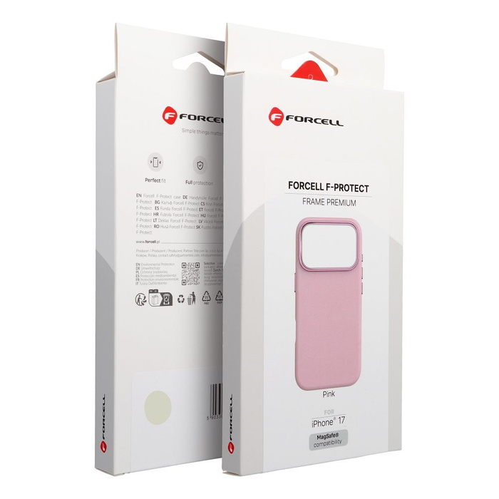 Etui na iPhone 17 Forcell F-Protect Frame Premium zgodny z MagSafe różowy 0INT