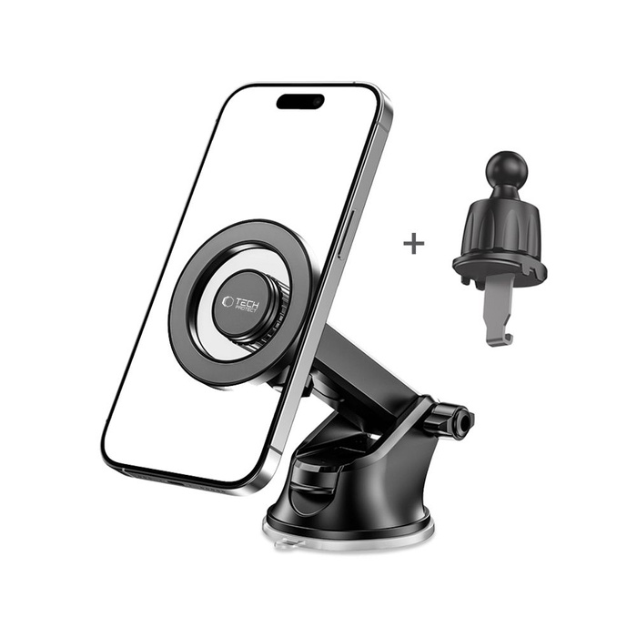 UCHWYT TECH-PROTECT N51 MAGNETIC MAGSAFE DASHBOARD & VENT CAR MOUNT BLACK