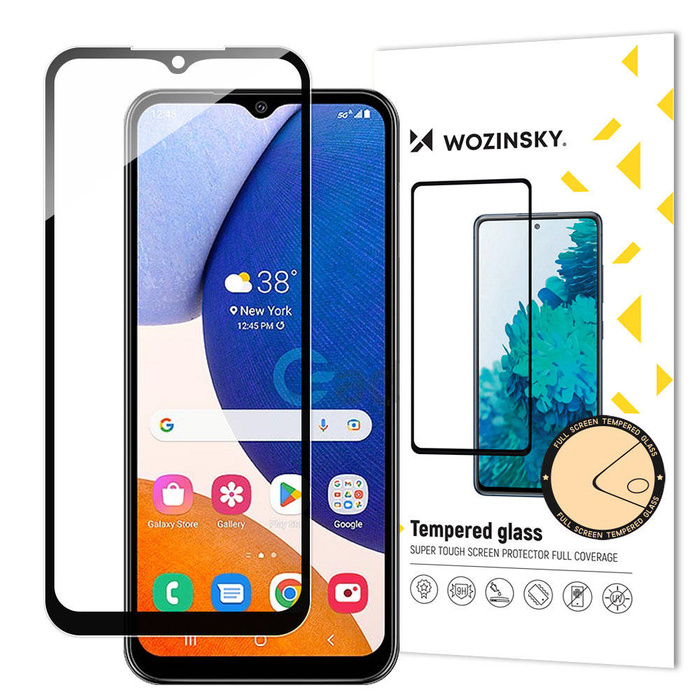 Wozinsky Full Glue Tempered Glass szkło hartowane Samsung Galaxy A14 5G 9H na cały ekran z czarną ramką