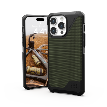 Etui UAG Metropolis LT Magsafe - obudowa ochronna do iPhone 15 Pro Max kompatybilna z MagSafe (kevlar olive) Case