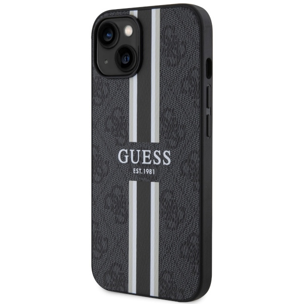 Etui Guess GUHMP14MP4RPSK iPhone 14 Plus 6,7" czarny/black hardcase 4G Printed Stripes MagSafe Case