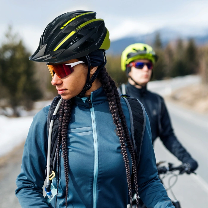 Kask rowerowy MTB Wozinsky z tylną lampką USB M - czarno-żółty