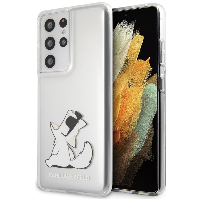 Etui KARL LAGERFELD Samsung Galaxy S21 Ultra Choupette Fun Bezbarwny Hardcase