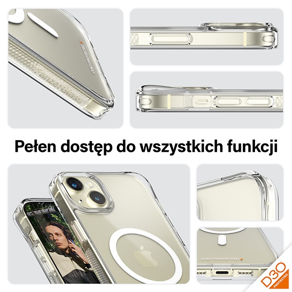 PanzerGlass HardCase iPhone 15 Plus /14 Plus 6.7" D3O MagSafe 3xMilitary grade transparent 1182