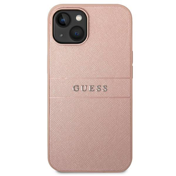 Etui GUESS Apple iPhone 14 Plus Saffiano Strap Różowy Case