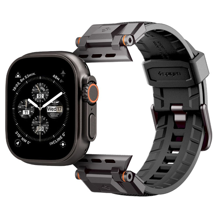 PASEK SPIGEN APPLE WATCH 6 / 7 / 8 / 9 / 10 / SE / ULTRA 1 / 2 (44 / 45 / 46 / 49 MM) DURAPRO ARMOR CZARNY