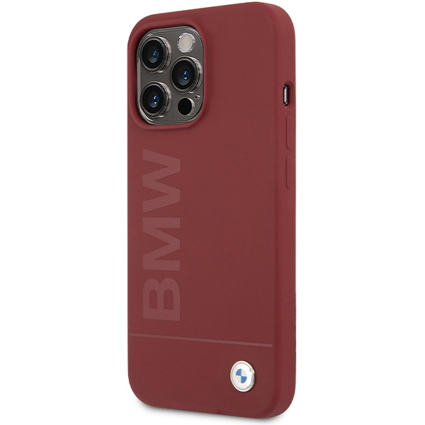 Etui Bmw Bmhmp15xslblre Iphone 15 Pro Max 6.7" Czerwony/red Hardcase Silicone Big Logo Magsafe Case