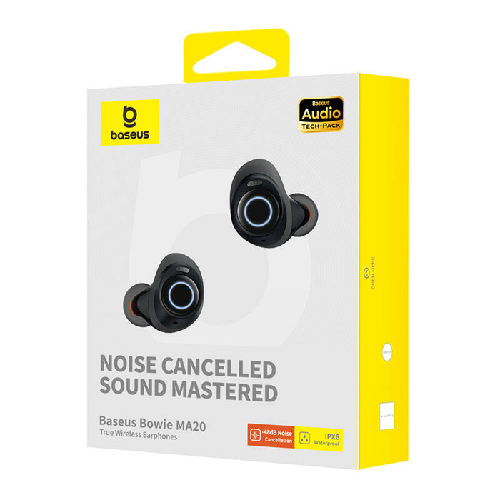 Słuchawki TWS Baseus Bowie MA20, ANC (czarne)