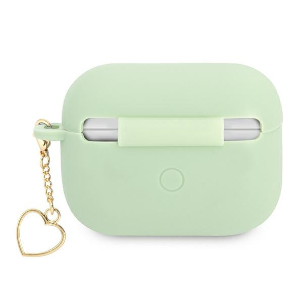 Etui GUESS Apple AirPods Pro Cover Silicone Charm Heart Collection Zielony Case