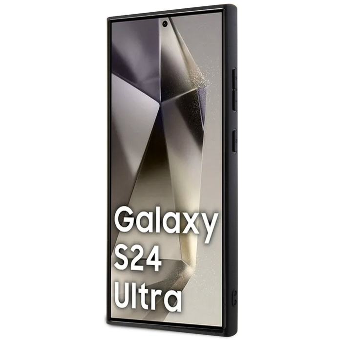 Etui Guess GUHCS24LPGS4TDW Samsung Galaxy S24 Ultra S928 brązowy/brown hardcase Grip Stand 4G Triangle Strass Case