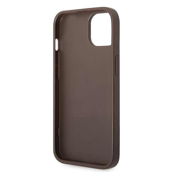 Etui Guess GUHCP15MG4GFBR iPhone 15 Plus 6.7" brązowy/brown hard case 4G Metal Gold Logo Case