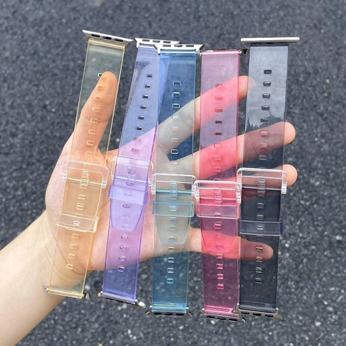 Pasek silikonowy bransoleta bransoletka Strap Light do zegarka Apple Watch 42 / 44 mm - czarny