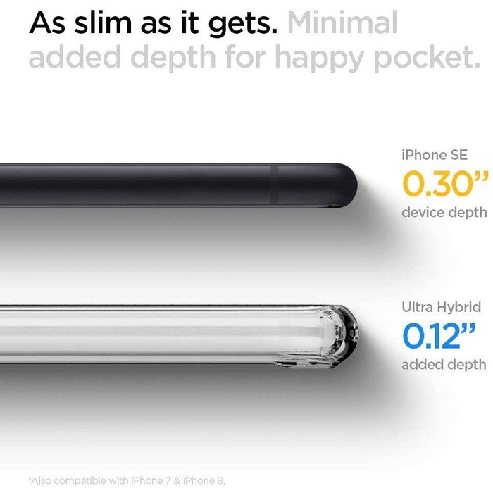 Etui iPhone 7 8 Spigen Ultra Hybrid Clear Przezroczysty Case Apple