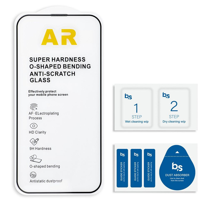 Szkło hartowane do iPhone 17 AIR Blue Star 5D AR czarne