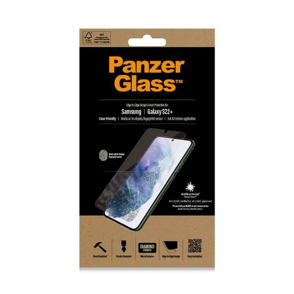 PanzerGlass E2E Microfracture Sam S22+ G906 Case Friendly AntiBacterial czarny/black 7294