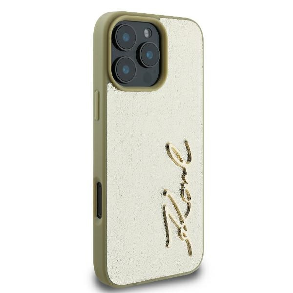 Etui Karl Lagerfeld iPhone 16 Pro 6.3" złoty/gold hardcase Metal Signature