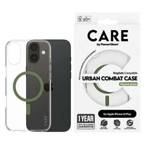 Etui CARE by PanzerGlass Flagship Case iPhone 16 Plus 6.7" zielony/green MagSafe 1371