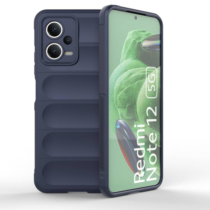 Etui Magic Shield Case etui do Xiaomi Redmi Note 12 5G / Poco X5 5G elastyczny pancerny pokrowiec niebieskie Case