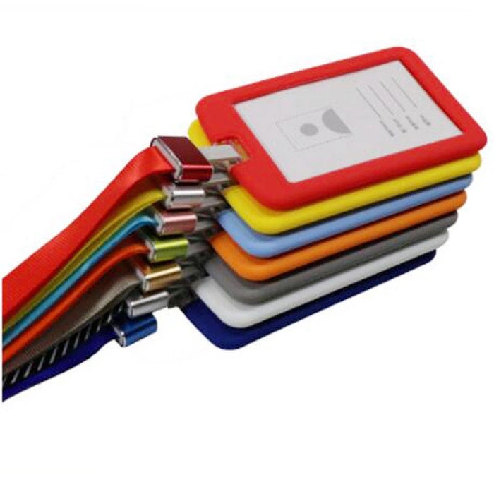 Uchwyt na identyfikator z smyczą - niebieski