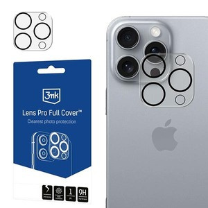 Ochrona na obiektyw aparatu 3MK Lens Pro Full Cover iPhone 16 Pro/ 16 Pro Max