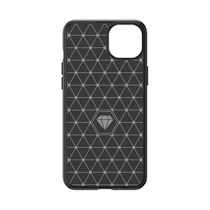 Elastyczne etui wzór karbon do iPhone 15 Plus Carbon Case - czarne