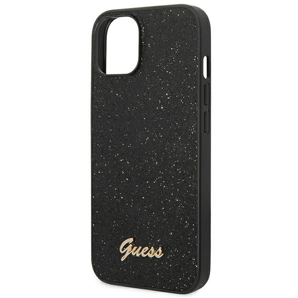 Etui GUESS Apple iPhone 14 Plus Glitter Script Czarny Hardcase