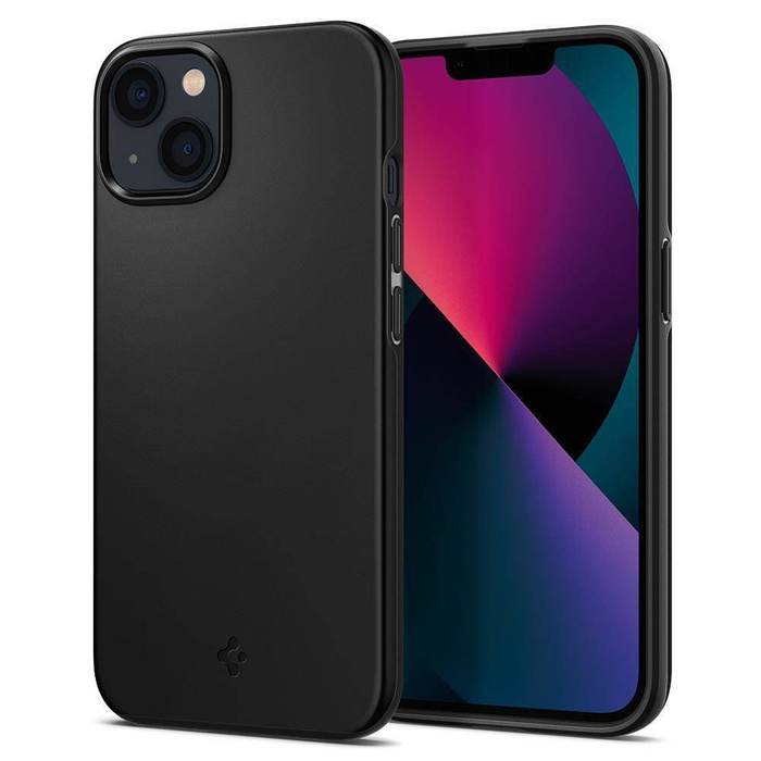 Etui Spigen Apple iPhone 13 Mini Thin Fit Black Czarny Case