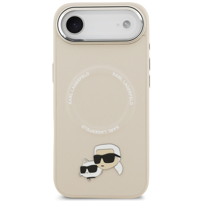Etui Karl Lagerfeld Karl & Choupette     Pins MagSafe do iPhone Air beżowy