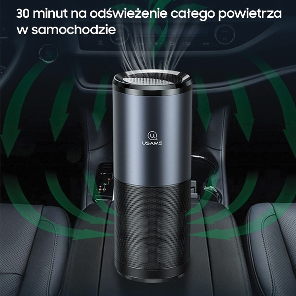 Przenośny Sterylizator Powietrza USAMS UV-C Czarny Szary