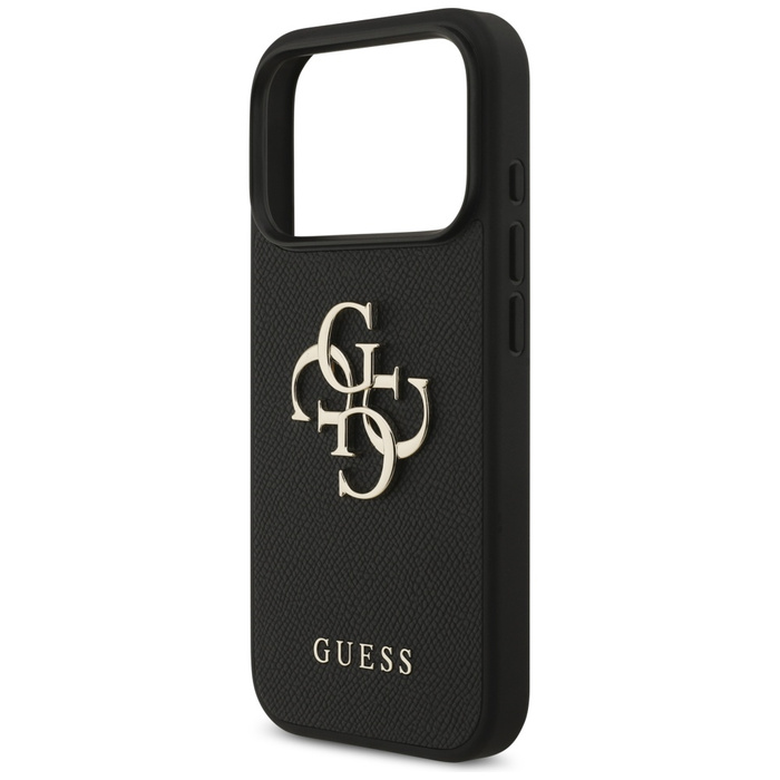Etui Guess Grained Big 4G & Classic Logo do iPhone 17 Pro czarny