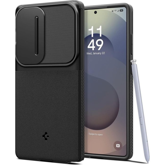 ETUI SPIGEN OPTIK ARMOR SAMSUNG GALAXY S25 ULTRA BLACK