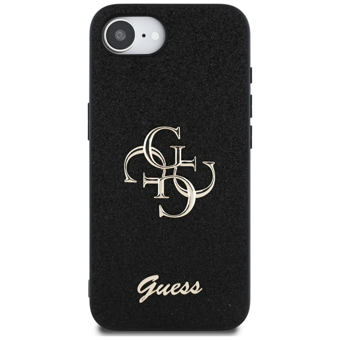 Etui Guess Fixed Glitter Big 4G do       iPhone 16e czarny